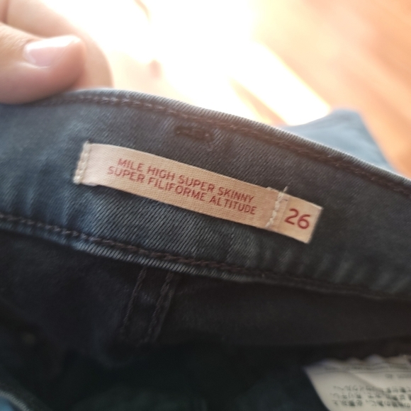 Levi's Mile High Super Skinny Filiforme Altitude Sz26 - Picture 3 of 11